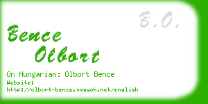 bence olbort business card